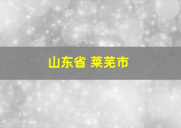 山东省 莱芜市